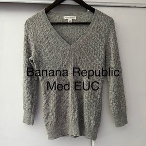 Banana Republic medium gray sweater in excellent condition
